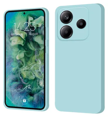 Produktbild von Hülle für Xiaomi Redmi Note 14 5G Case Cover Bumper Smartphone Softgrip Schutzhülle Farbe: Hellblau