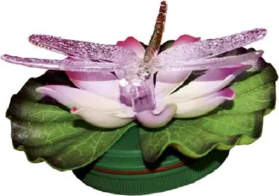Produktbild von LED Schwimmlicht  Seerose mit Libelle RGB Farbwechsel 066-38