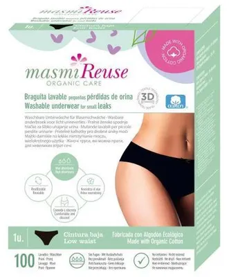 Image de Slip incontinence bio lavable taille L Masmi 1 pc