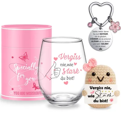 Weinglas mit Gravur, Geschenk für Freundin, 450 ml