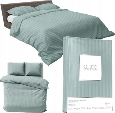Zdjęcie produktu dla Deco4Home pościel satynowa | 180x200 cm | bawełna | mięta