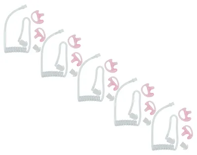 Produktbild von vhbw 5x Security Schallschlauch Ohrhörer, 10x Ohrstöpsel, 10x Ohreinsatz L für Headset, Funkgerät - Für linkes und rechtes Ohr, transparent
