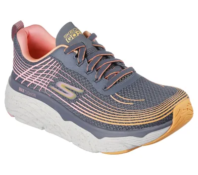 Zdjęcie produktu dla Skechers Max Cushioning Elite – Galaxy Burst – szaro-pomarańczowe, materiałowe Rozmiar: 37, standardowy