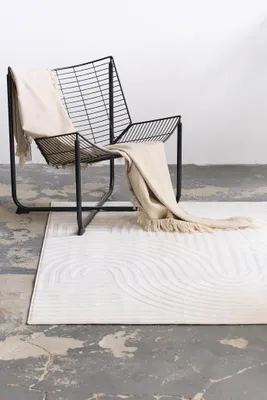 Produktbild von Tapiso Teppich HYGGE Modern Quadratisch Weiß Wohnzimmer 120 x 120 cm