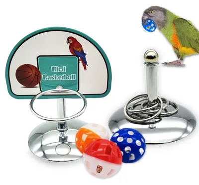 Image de WisherMar : jouets pour oiseaux et perroquets, basket-ball d'entraînement, jouets d'entraînement pour tous les oiseaux de petite et moyenne taille