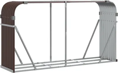 Obrázek produktu pro vidaXL Přístřešek na palivové dřevo hnědý 180x45x100 cm Pozinkovaná ocel
