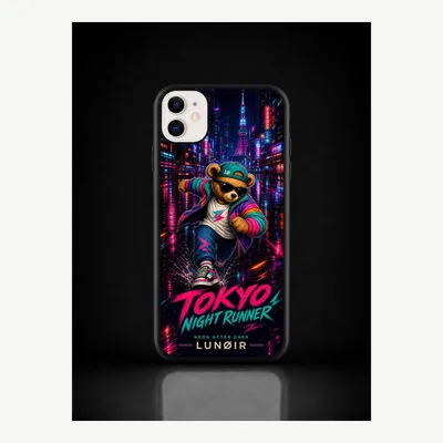 Zdjęcie produktu dla Etui na iPhone 11, pokrowiec ochronny na telefon z motywem "Tokijska noc" – LUNØIR ©