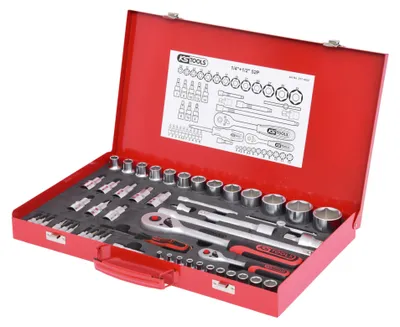 Produktbild von KS Tools 917.4052, Steckschlüssel-Satz, 52 Kopf/Köpfe, Chrom-Vanadium-Stahl, 6,25 kg