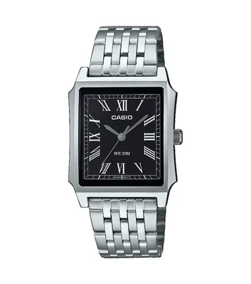A studio shot of a men's wristwatch.