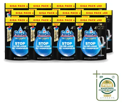 Produktbild von 12 x Finish Ultimate All in One Spülmaschinentabs - Vorratspackung - 12 Stücke