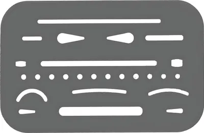 Produktbild von Standardgraph Radierschablone 10 Stück