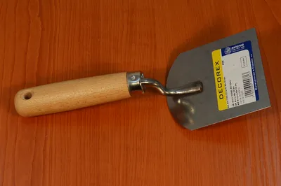 Produktbild von Stuckateurkelle Mauerkelle Edelstahl Spachtel Gips Spachtel Holzgriff, 80x100mm
