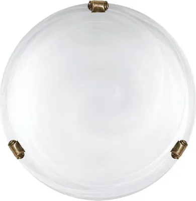 Obrázek produktu pro Kruhový stropní svítidlo DUNA, měď-bílá, 1xE27x40W, sklo, rozměry: 8x30x30 cm, IP20, Lampex