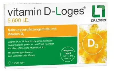 Produktbild von Vitamin D-Loges 5.600 I.E. Wochendepot Kautabl. 15 St