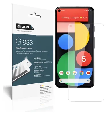 Produktbild von 2x Schutzfolie für Google Pixel 5 - Anti-Shock 9H Folie dipos Glass Kunststoffglas