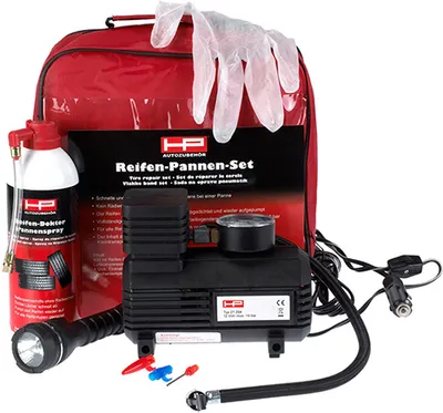 Produktbild von HP-Autozubehör Reifen-Pannen-Set mit Kompressor Spray Tasche MHD 2027