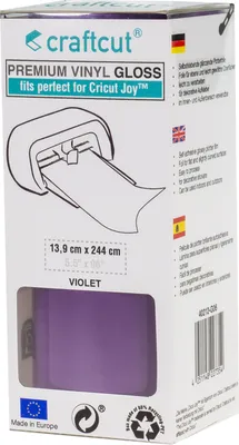 Produktbild von craftcut® Premium Plotterfolie glänzend G06 VIOLET 13,9 x 244 cm