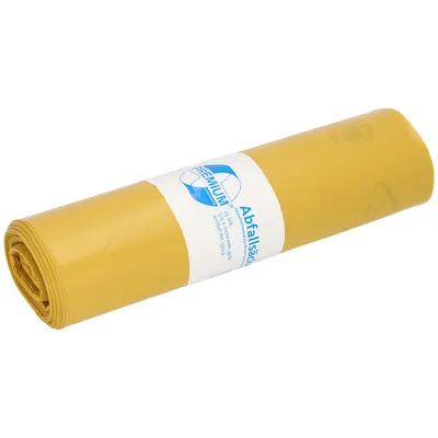 Produktbild von Deiss PREMIUM Müllsäcke gelb, Typ 60, 70 Liter, 575 x 1000 mm, 25 Säcke