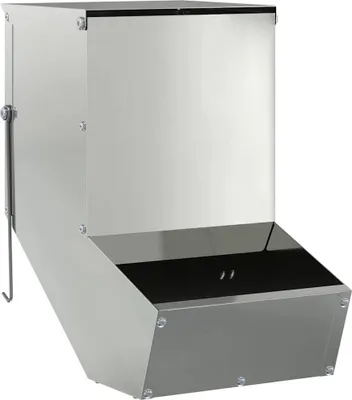Image de vidaXL Distributeur de nourriture pour lapins, argenté, 17,5 x 26 x 28,5 cm, 1,5 kg