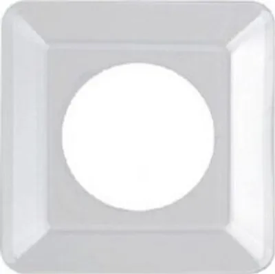 A white square wall plate with a circular cutout in the center, shown against a white background.