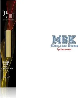 Zdjęcie produktu dla DSPIAE DSP-BB-2.5 DSPIAE Mosiężne pręty do modelowania 2,5 mm (5 szt.)
