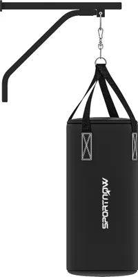 Produktbild von Befüllbarer Boxsack mit Wandhalterung, Handschuhen, Bandagen, bis 45 kg, Schwarz