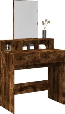 Produktbild von "im Angebot" Schminktisch mit Spiegel Räuchereiche 80x41x144,5 cm - Schminktische CC23495