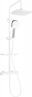 Produktbild von Mexen KT33 Brausegarnitur für Aufputzmontage mit Kopfbrause und Thermostatmischer, Weiß/Chrom - 771503393-21