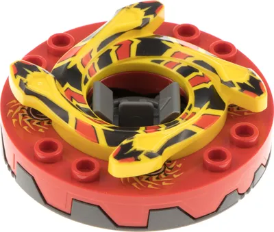 Produktbild von 1x Lego Ninjago Spinner flach 6x6x1 rot gelb Schlange 9567 4654042 bb0549c08pb01