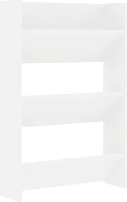 Zdjęcie produktu dla vidaXL Ścienna szafka na buty biała 60x18x90 cm materiał drewnopochodny