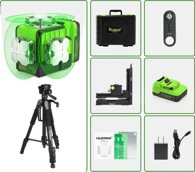 Immagine prodotto di Livella laser, 12 linee di proiezione, Telecomando, Treppiede incluso, Con treppiede
