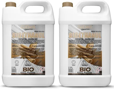 Obrázek produktu pro Bioetanol s vůní skořice 96,6 % 10 l pro krby Universal Bez kouře Bez sazí GiDeli