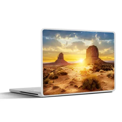 Produktbild von MuchoWow® Laptop Aufkleber Sticker Cover Sonnenuntergang - Felsen - Landschaft - Horizont 25x18 cm - Laptop-Deko
