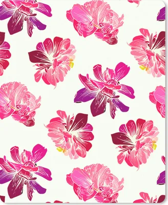 Produktbild von MuchoWow® Mauspad Mousepad Blumen - Rosa - Muster 19x23 cm - Mousepads - Maus Mat - Pad - Mausunterlage - Mauspads - Spielen