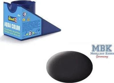 Produktbild von Revell Aqua Color, Schwarz, Acrylfarbe, Flüssigkeit, 18 ml, 1 Stück(e)