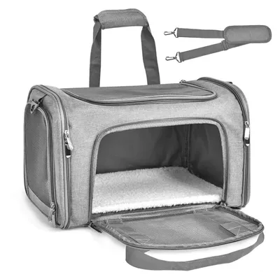 Image de Elzusha - Sac de transport pliable pour chats et chiens, avec bandoulière