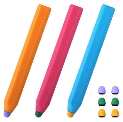 Imagen del producto de Bolígrafos para tablet para niños, paquete de 3 unidades con puntas de repuesto