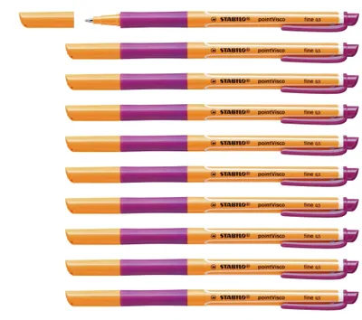 Produktbild von STABILO Tintenroller -  pointVisco - 10er Pack - lila