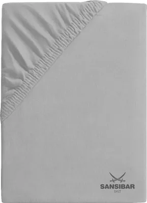 Produktbild von Spannbettlaken SANSIBAR Jersey BL 180x200 cm grau Spannbetttuch