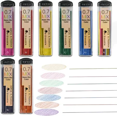 Produktbild von Fallminen 0.7 mm, 240 Stück, HB, 7 Farben, für Kunstzeichnen