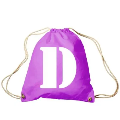 Produktbild von Trend-Bag Turnbeutel Sporttasche Rucksack mit Print - Buchstabe D - 65091 fuchsia