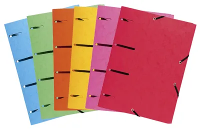 Produktbild von Exacompta Sammelmappe mit 3 Klappen und Gummizug A4 Farben sortiert