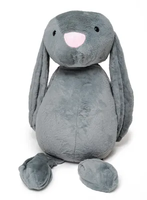 Zdjęcie produktu dla Gustaw duży królik Figo (szary, 30cm) - pluszowa przytulanka, pluszowy królik - królik XXL, pluszowy mega duży królik, miękka zabawka dla dzieci