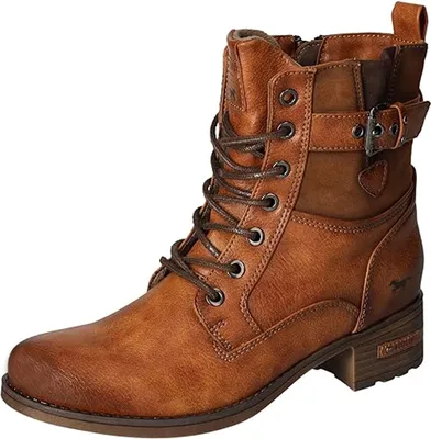 Produktbild von Mustang Damen Stiefelette Schnürboot mit Riemen und Schnalle 1229-521, Größe:37 EU, Farbe:Mehrfarbig