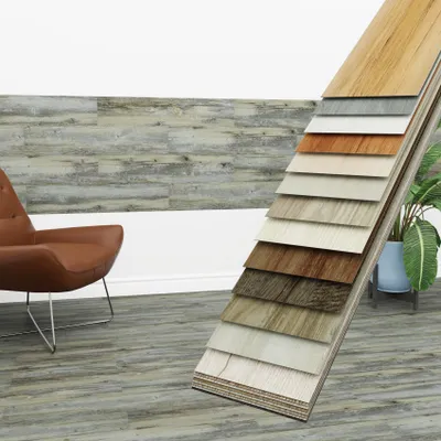 Produktbild von HEXIM Vinyldielen 0,97m² selbstklebend PVC Wandverkleidung Bodenbelag Holzoptik 91x15cm Paneele für Wand & Boden Holzdielen grau (7 Dielen Weatherd Grey Oak - 3401-1)