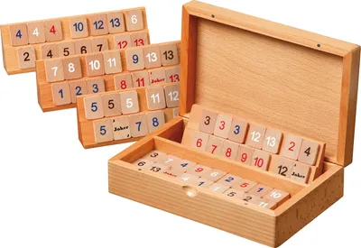 Produktbild von Philos 3608 - Rummy, Holzkassette, klein, Magnetverschluss, Strategiespiel
