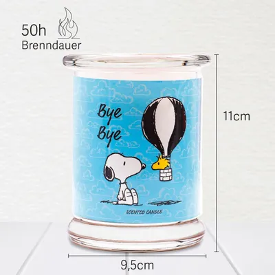 Image de Bougie parfumée Peanuts - pot en verre, idéale comme cadeau
