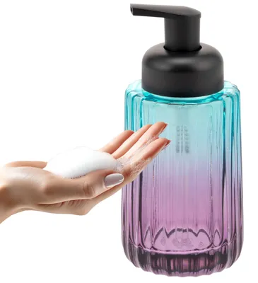 Image de Distributeur de savon Bremermann, distributeur de savon mousse, distributeur de savon, violet/bleu