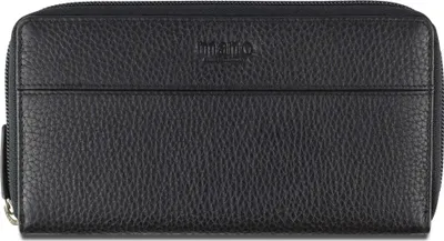 Image de mano Cuir porte-monnaie Don Tommas Long Zip Wallet Black noir