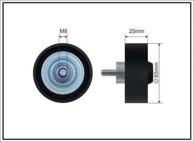 Produktbild von CAFFARO 500647 Umlenkrolle Keilrippenriemen 65mm für LAND ROVER Range Rover Evoque (L538) für JAGUAR F-PACE (X761)